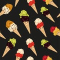 Ice cream. Endless background. Stylized image Royalty Free Stock Photo